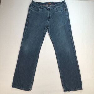 Tommy Bahama Jeans Men's 36x31 Blue Cayman Relaxed Straight Leg Distressed Denim